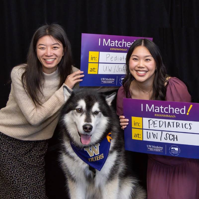 Students participating in match day