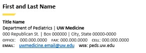 Email Signature Sample 1