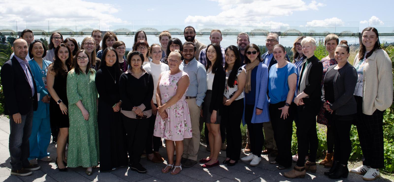 Photo of members of the Gastroenterology Division standing outside.